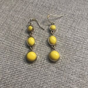 Gold and yellow drop earrings